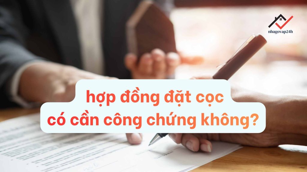 Đặt cọc tay hay Đặt cọc công chứng: Hiểu đúng luật để bảo vệ tài sản của chính bạn 1 hop dong dat cọc co can cong chưng ko 2