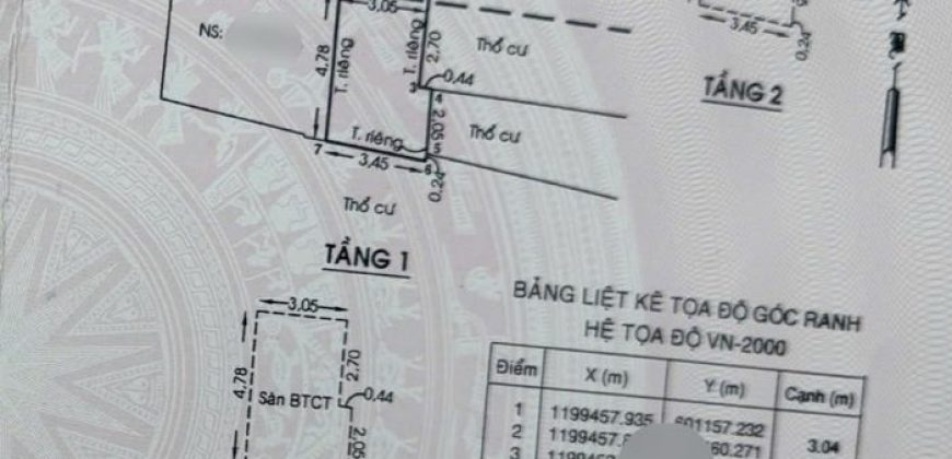 Sổ hồng riêng chính chủ, pháp lý minh bạch nhà Nguyễn Oanh Gò Vấp