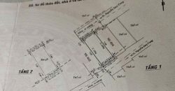 Sơ đồ chi tiết thửa đất và bản vẽ thiết kế tầng 1, tầng 2 của một căn nhà gần đường Nguyễn Duy Cung