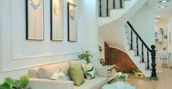 Không gian phòng khách nhà đẹp Gò Vấp đường Thống Nhất Phường 11 quận Gò Vấp với thiết kế hiện đại, thích hợp gia đình trẻ an cư.